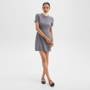 Theory Mini Sweater Dress in Felted Wool-Cashmere